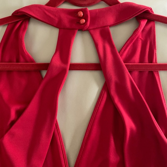 MARCIANO Red Pleated Dress - Picture 9 of 16